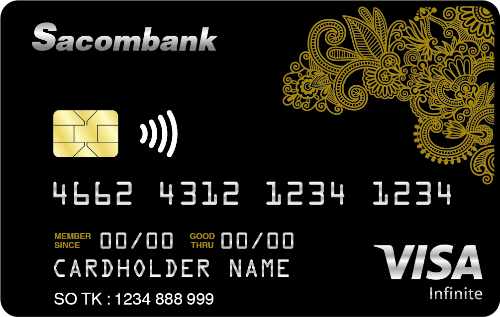 Thẻ đen Sacombank Visa Platinum